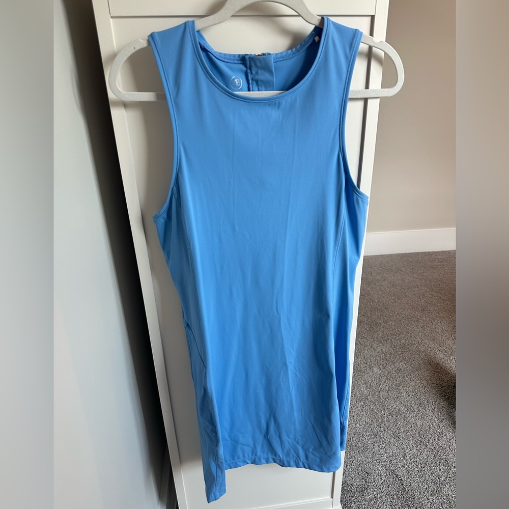 Addison Bay Blue Fitted Sleeveless Tank Top